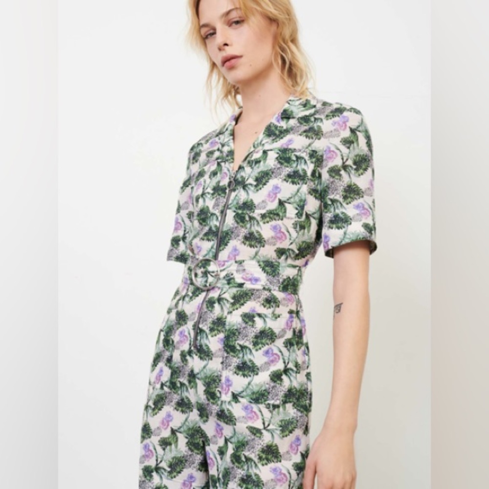 New without tags (never worn) Maje green belted romper size small